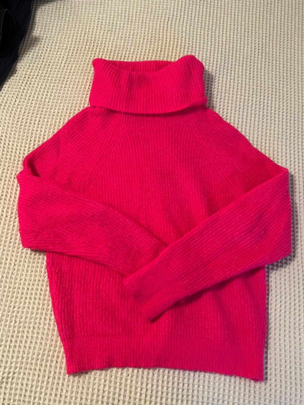Hot Pink Turtleneck Ribbed Women's Sweater B.P. xS - Picture 2 of 4